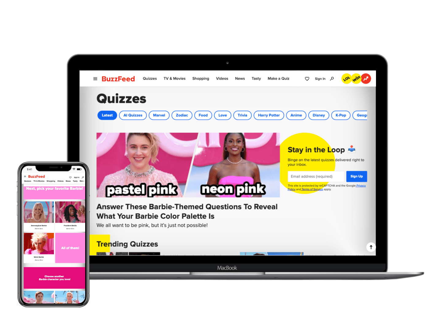 buzzfeed website user experience