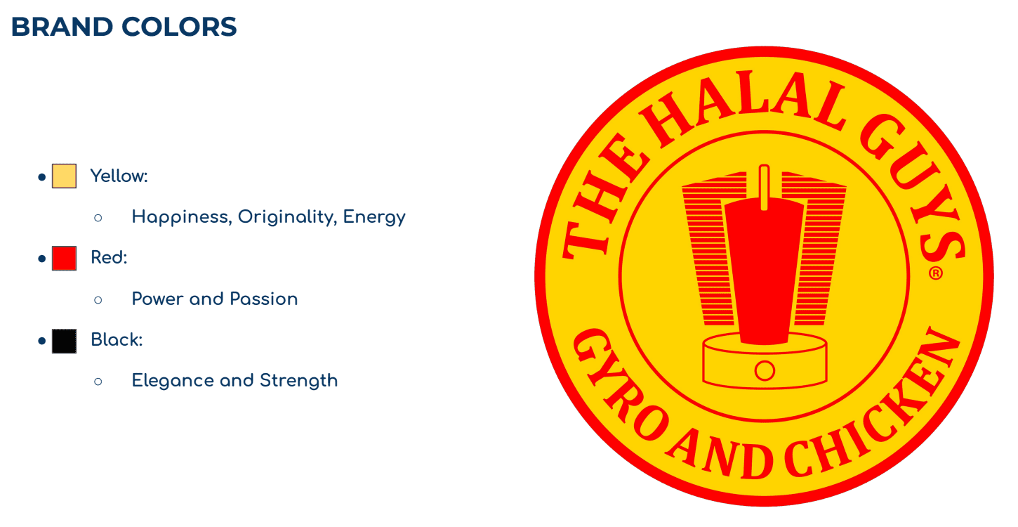 The Halal Guys brand colors