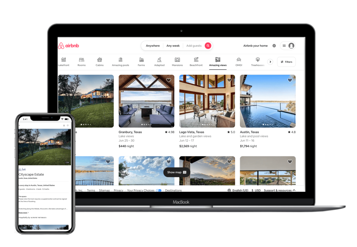 airbnb website user experience

