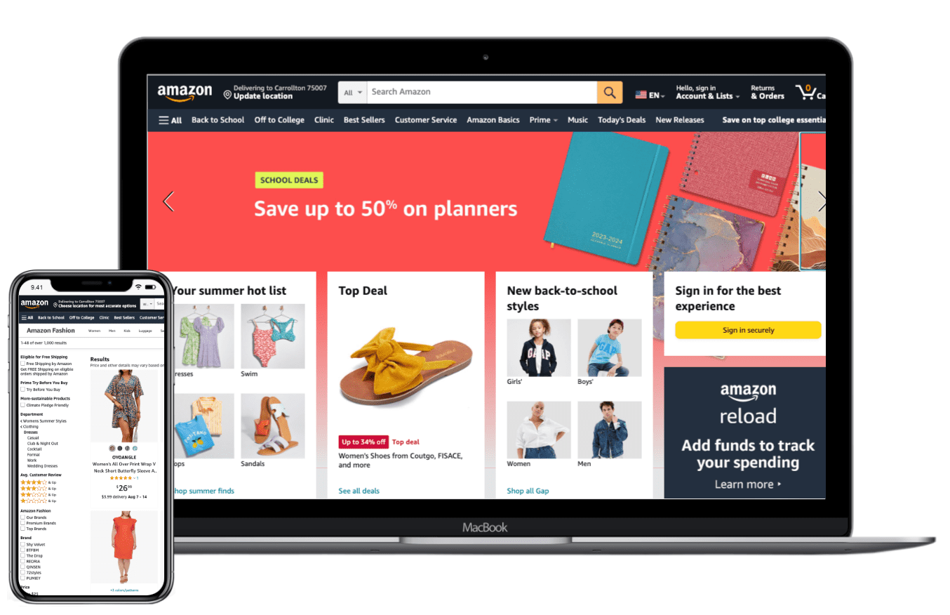 amazon website user experience