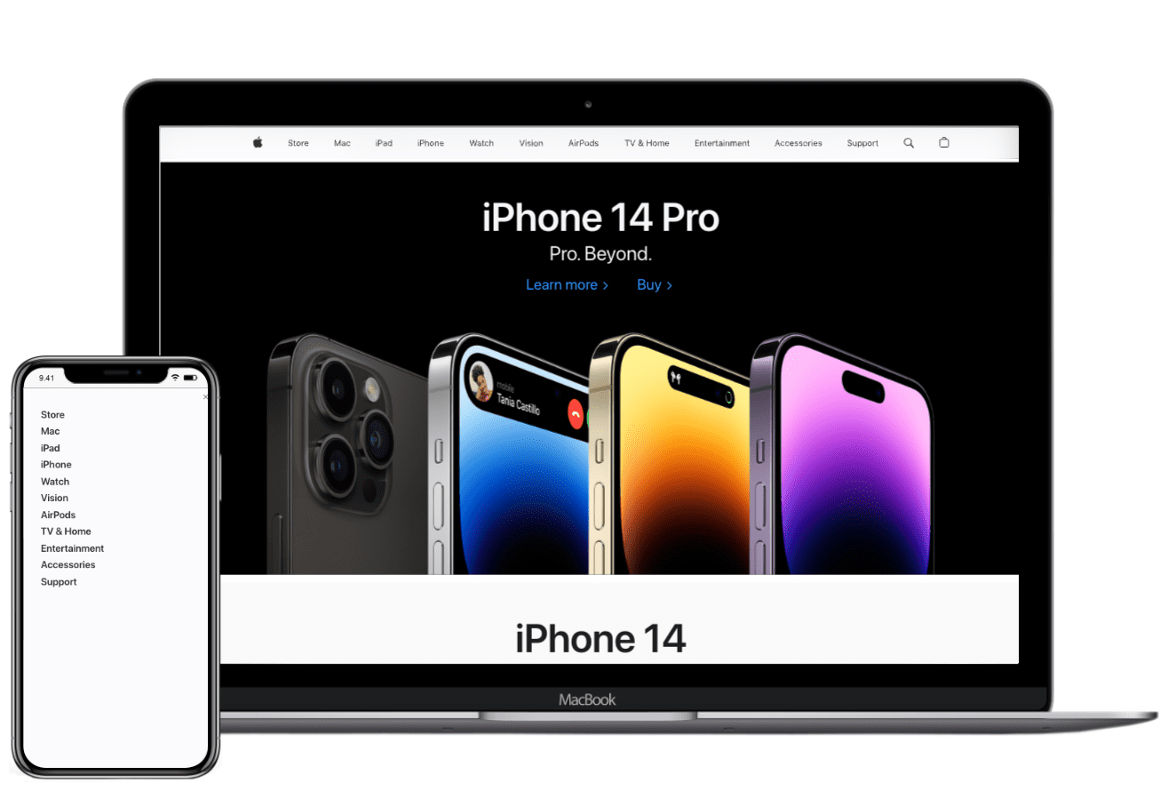 apple website user experience